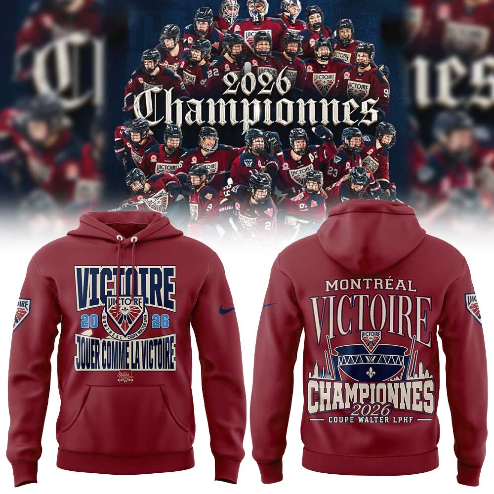 Victoire de Montréal championne Coupe Walter LPHF 2026 Hoodie Red V2