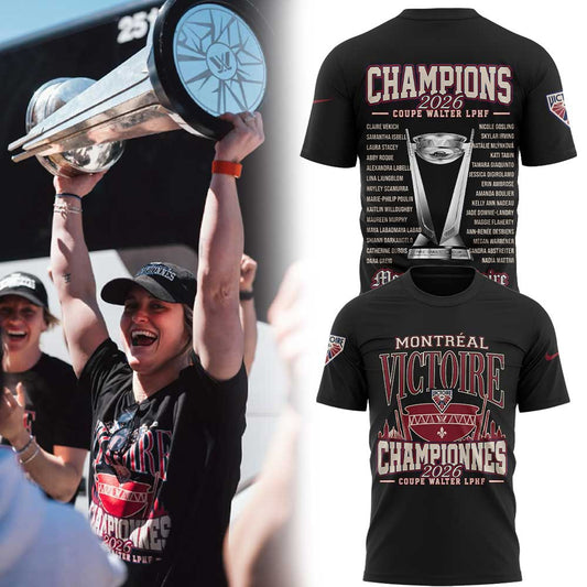 Victoire de Montréal championne Coupe Walter LPHF 2026 Limited Shirt Black