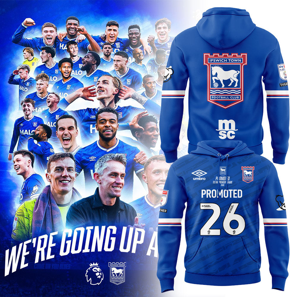 Ipswich Town Promoted 2026 EFL Championship Hoodie V2