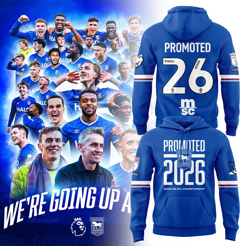 Ipswich Town Promoted 2026 EFL Championship Hoodie V3