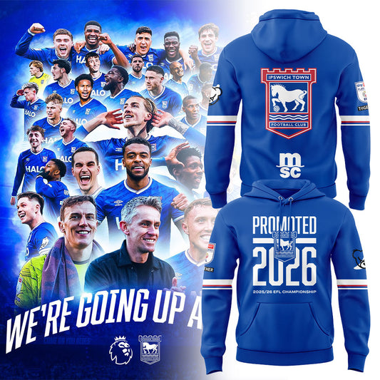 Ipswich Town Promoted 2026 EFL Championship Hoodie V4