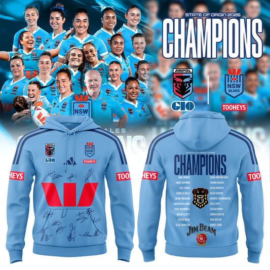 NSW Blues Women State of Origin 2026 Champions Hoodie