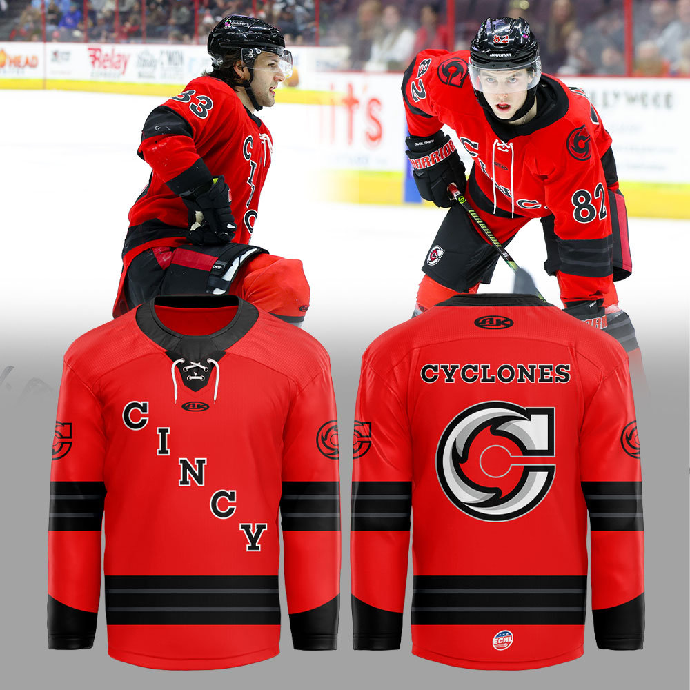 Cincinnati Cyclones 2025-2026 Red Game Hockey Jersey