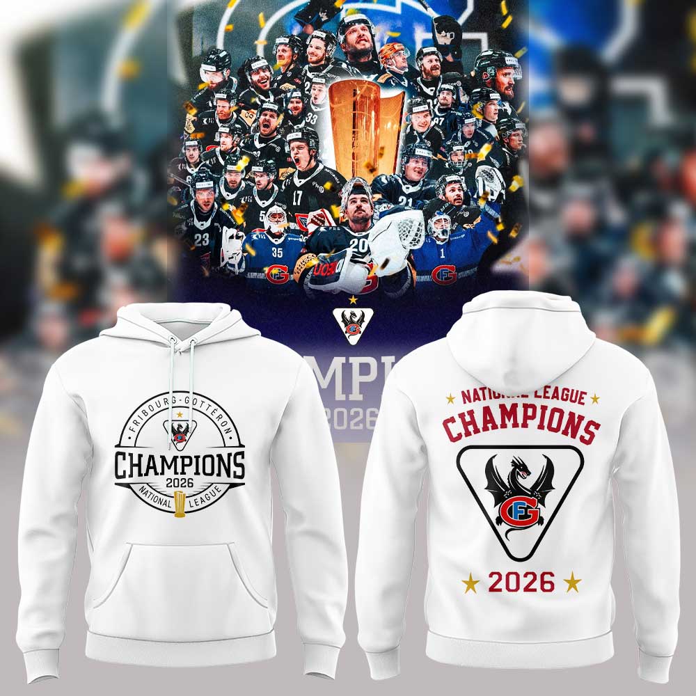 FRIBOURG-GOTTÉRON SCHWEIZER MEISTER 2020 NATIONAL LEAGUE Hoodie White
