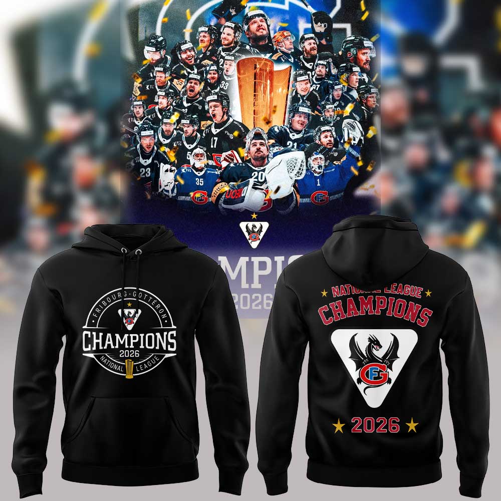 FRIBOURG-GOTTÉRON SCHWEIZER MEISTER 2020 NATIONAL LEAGUE Hoodie Black