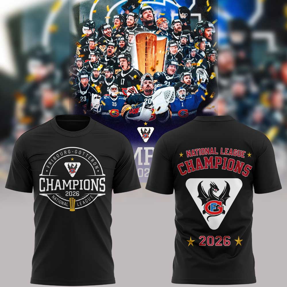 FRIBOURG-GOTTÉRON SCHWEIZER MEISTER 2020 NATIONAL LEAGUE Shirt Black