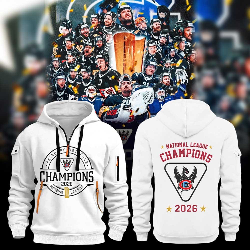 FRIBOURG-GOTTÉRON SCHWEIZER MEISTER 2020 NATIONAL LEAGUE Hoodie White