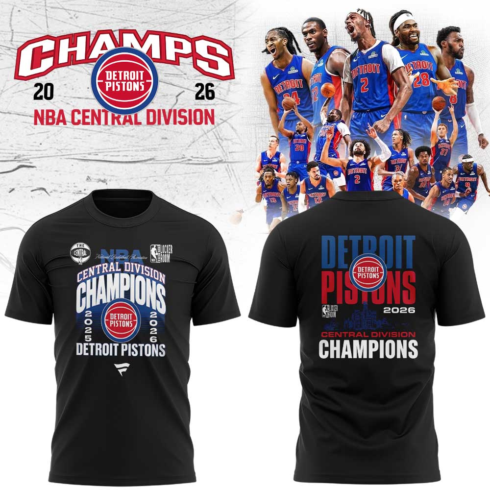 D Pistons First division championship since ’08 calls for some new merch Black Shirt