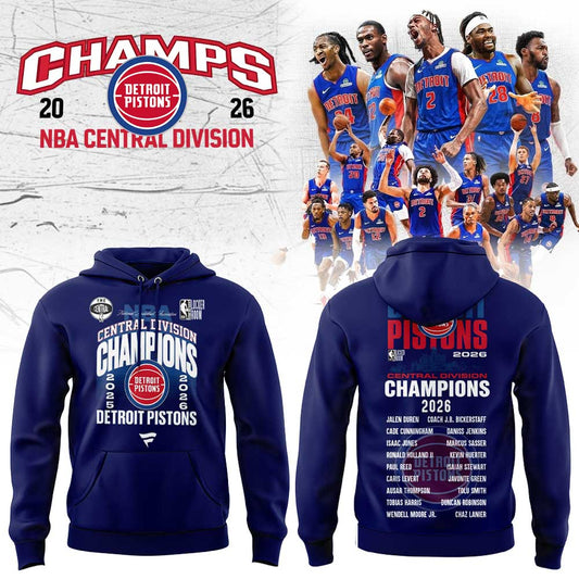 D Pistons First division championship since ’08 calls for some new merch Blue V2 Hoodie