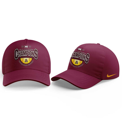 Arizona State Sun Devils 2026 Big 12 Softball Tournament Champions Locker Room Shirt White
