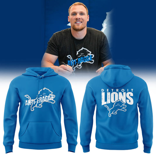 D Lions x Jack Campbell Our All-Pro linebacker Hoodie Blue