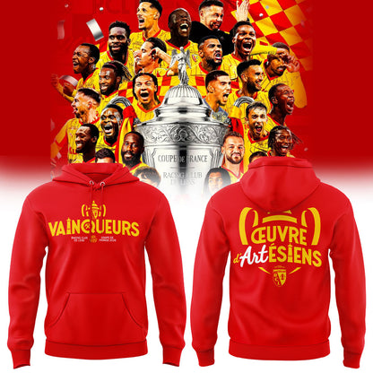 Racing Club de Lens Coupe de France 2025–26 Champions Hoodie Red