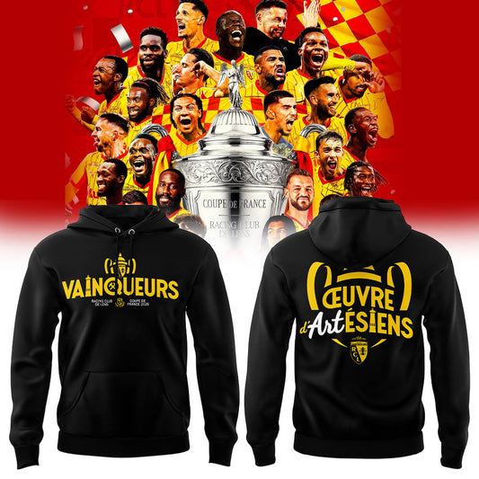 Racing Club de Lens Coupe de France 2025–26 Champions Hoodie Black