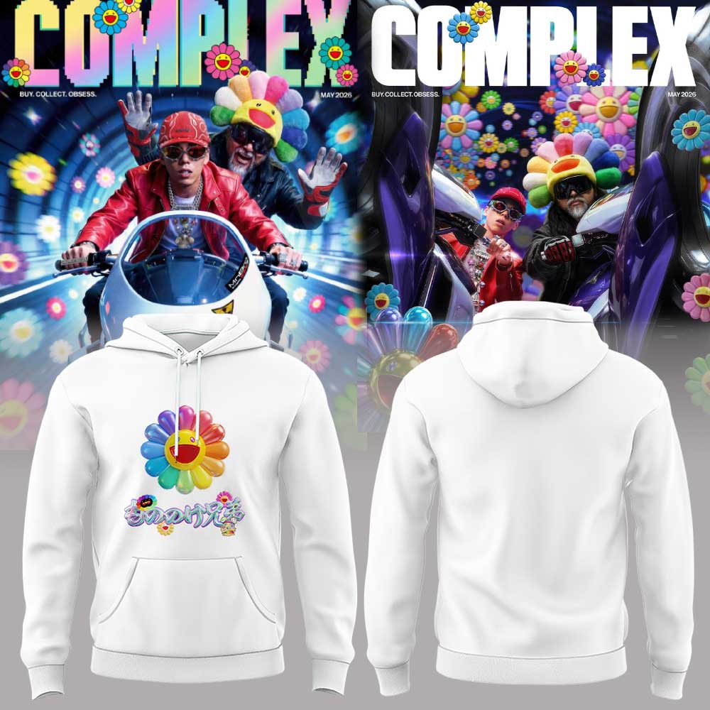 MNNK Bro. x Takashi Murakami x JP THE WAVY Collection 2026 Hoodie White