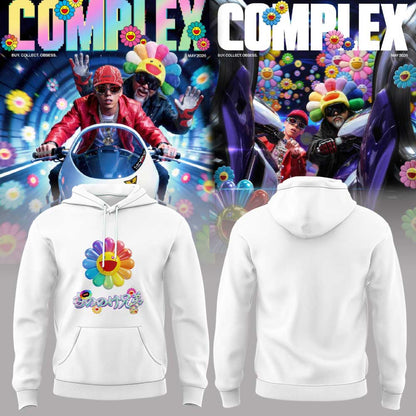MNNK Bro. x Takashi Murakami x JP THE WAVY Collection 2026 Hoodie White