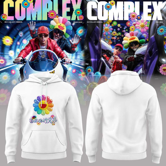 MNNK Bro. x Takashi Murakami x JP THE WAVY Collection 2026 Hoodie White