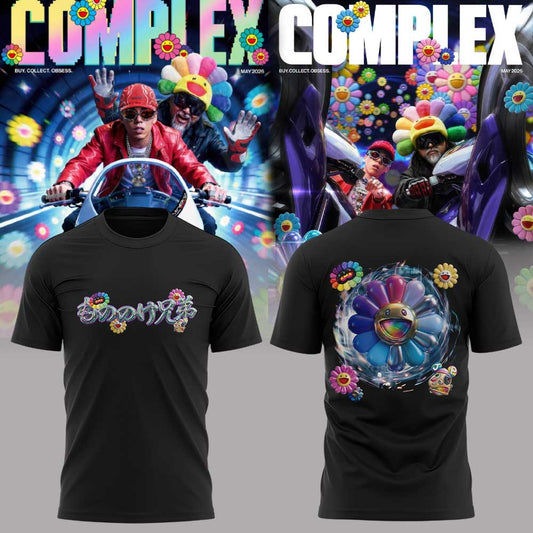 MNNK Bro. x Takashi Murakami x JP THE WAVY Collection 2026 Shirt Black V2
