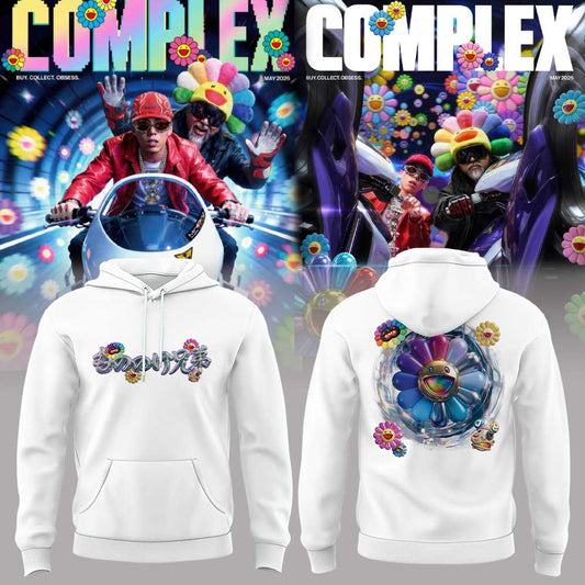 MNNK Bro. x Takashi Murakami x JP THE WAVY Collection 2026 Hoodie White V2