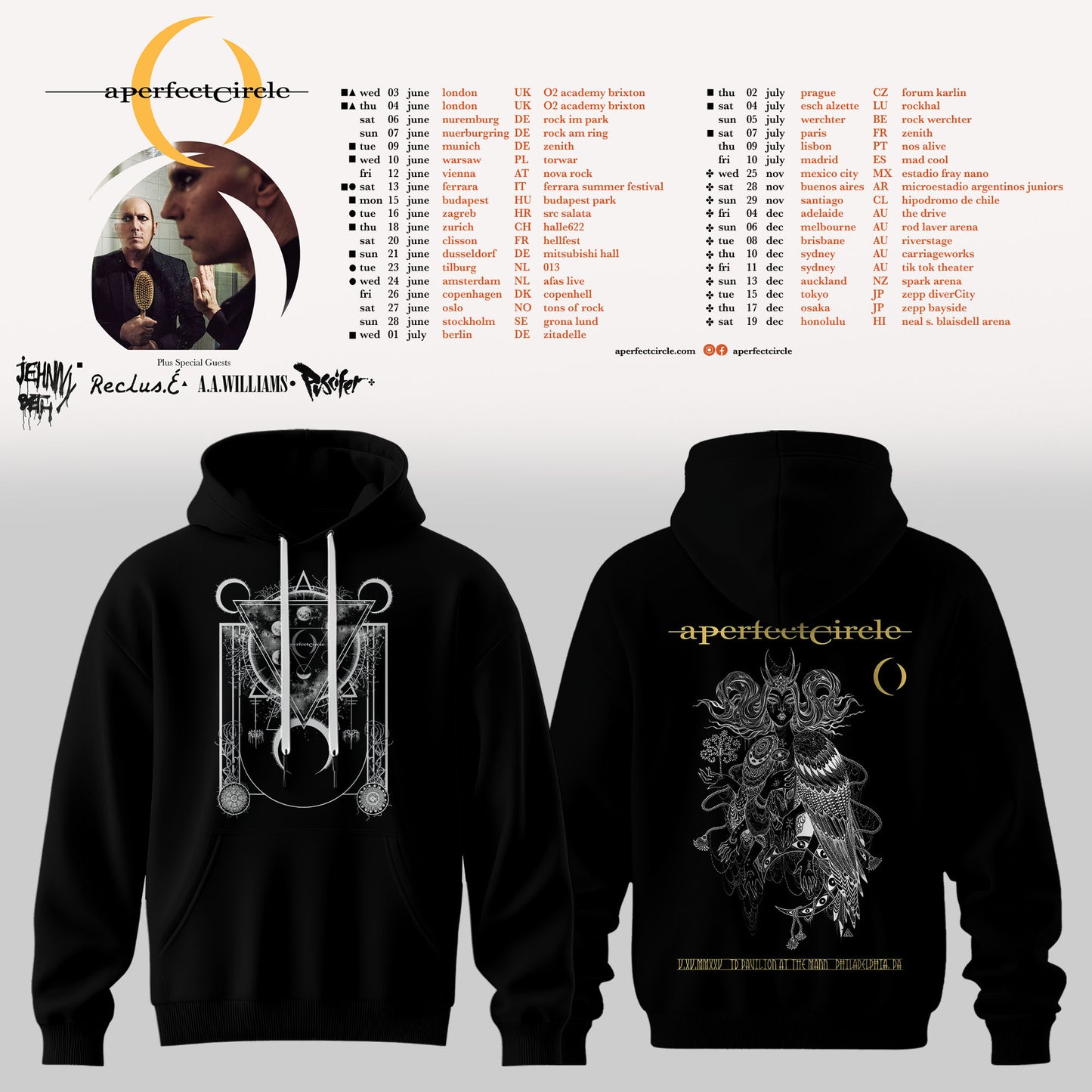 A PERFECT CIRCLE — WORLD TOUR COLLECTION HOODIE