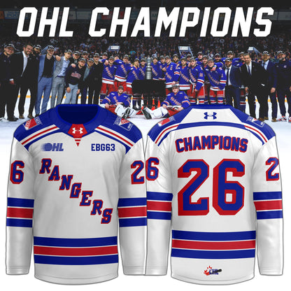Kitchener Rangers Special OHL Champions 26 Limited Edition Jersey