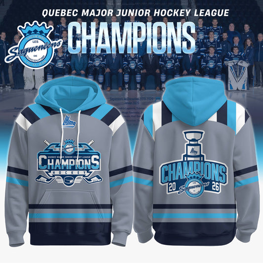 Chicoutimi Saguenéens 2026 QMJHL Champions Hoodie Limited Edition