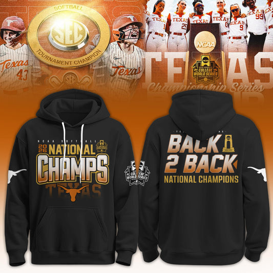 Texas Longhorns Softball 2026 NCAA National Champions Locker Room Hoodie
