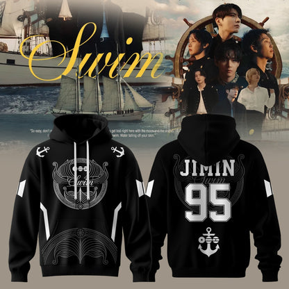 BTS “ Swim Arirang Album Mixed Mesh Hoodie