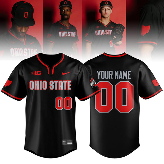 Ohio State Buckeyes Baseball 2026 Limited Custom Jersey – Black