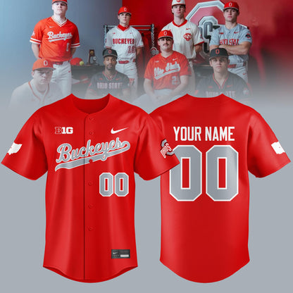 OSU Baseball 2026 Limited Custom Jersey – Red