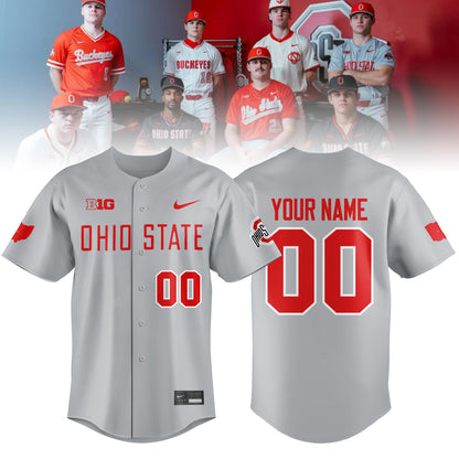 OSU Baseball 2026 Limited Custom Jersey – Gray