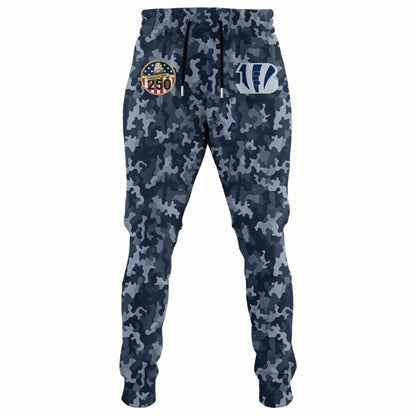 Cincinnati Bengals Navy 250th Birthday Hoodie Limited Edions