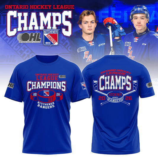 Kitchener Rangers Special OHL Champions 26 Limited Edition T.shirt