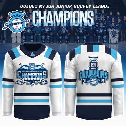 Chicoutimi Saguenéens 2026 QMJHL Champions Hockey Jersey Limited Edition