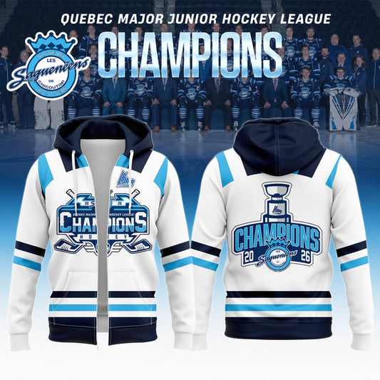 Chicoutimi Saguenéens 2026 QMJHL Champions ZipHoodie Limited Edition