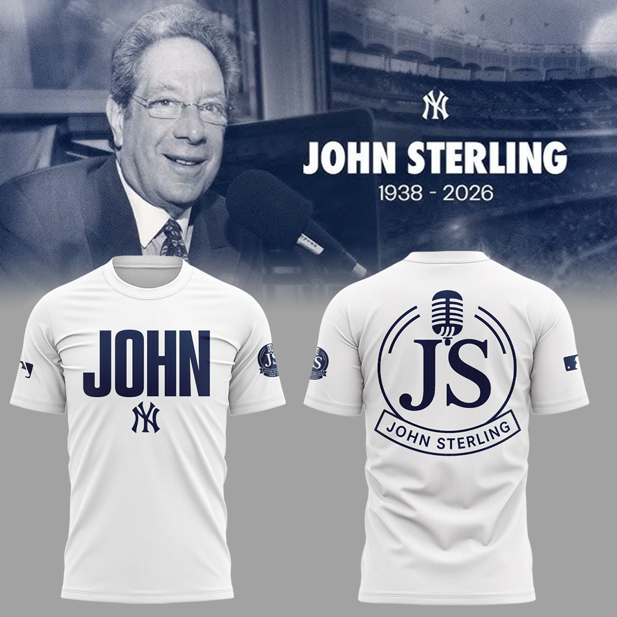 “Remembering John Sterling — The Voice of the Yankees” Shirt