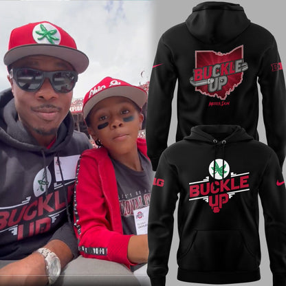 Limited Edition Ohio State Football Buckle Up� Black Hoodie