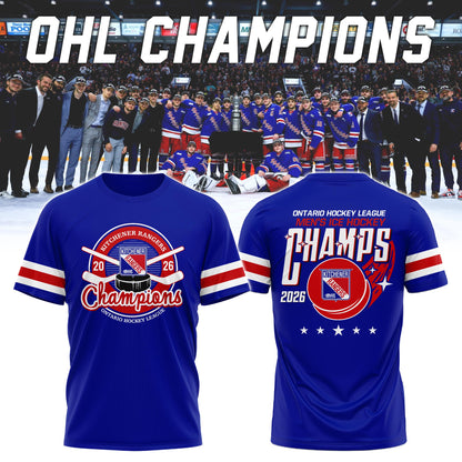 Kitchener Rangers Special OHL Champions 26 Limited Edition T.shirt
