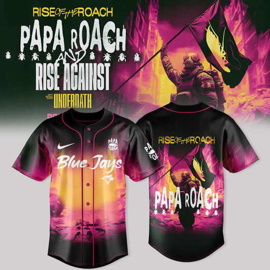 Toronto Blue Jays X Papa Roach Rise of the Roach Tour Merch Jersey
