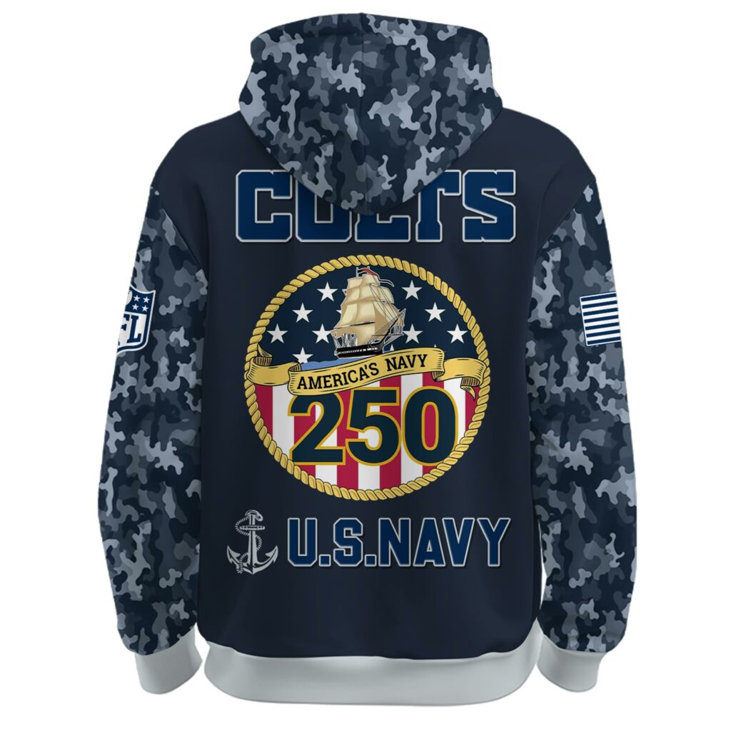 Indianapolis Colts Navy 250th Birthday Hoodie Limited Edions