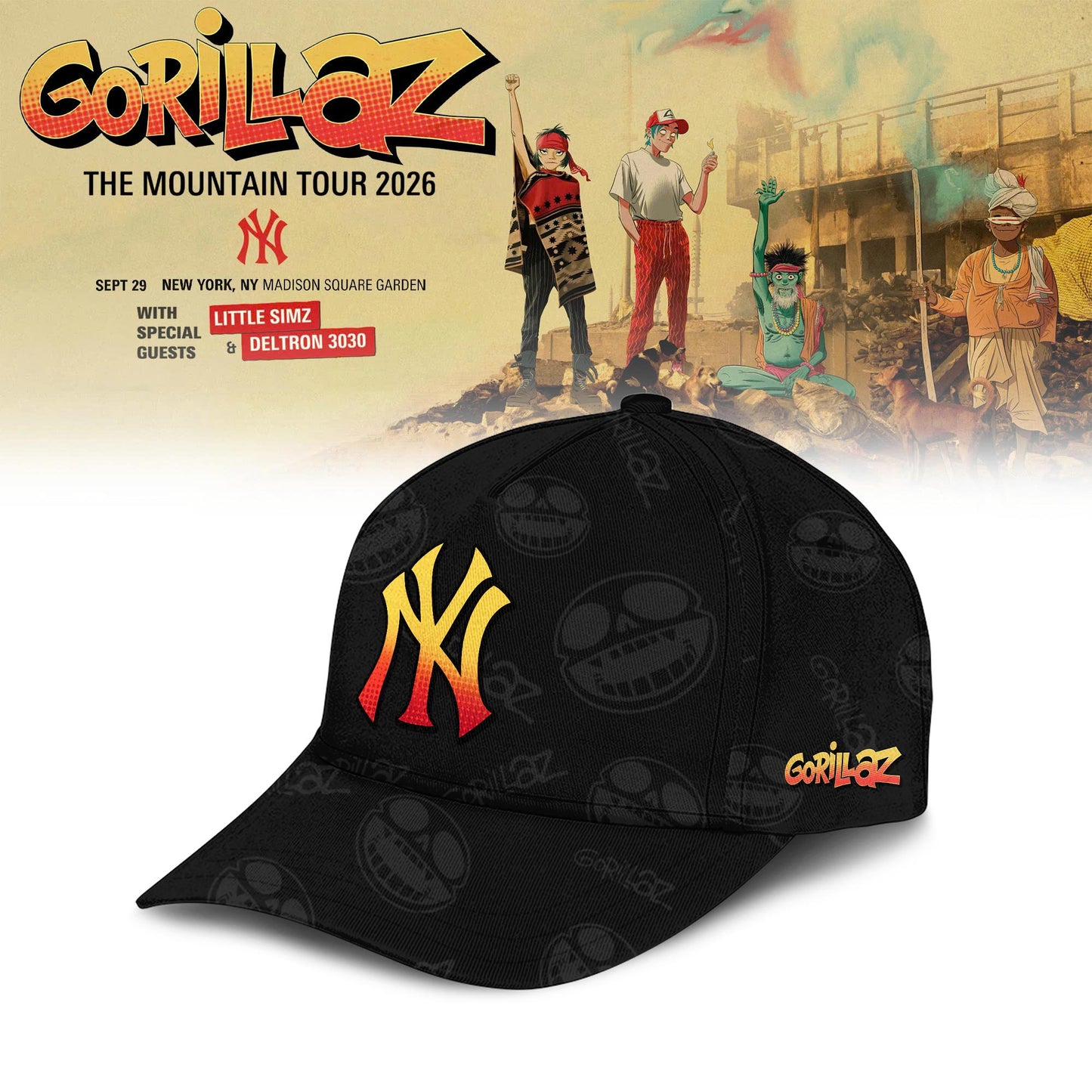 New York Yankees x Gorillaz ‘The Mountain Tour 2026’ Limited Edition Jersey