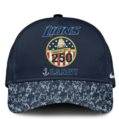 Detroit Lions Navy 250th Birthday Hoodie Limited Edions