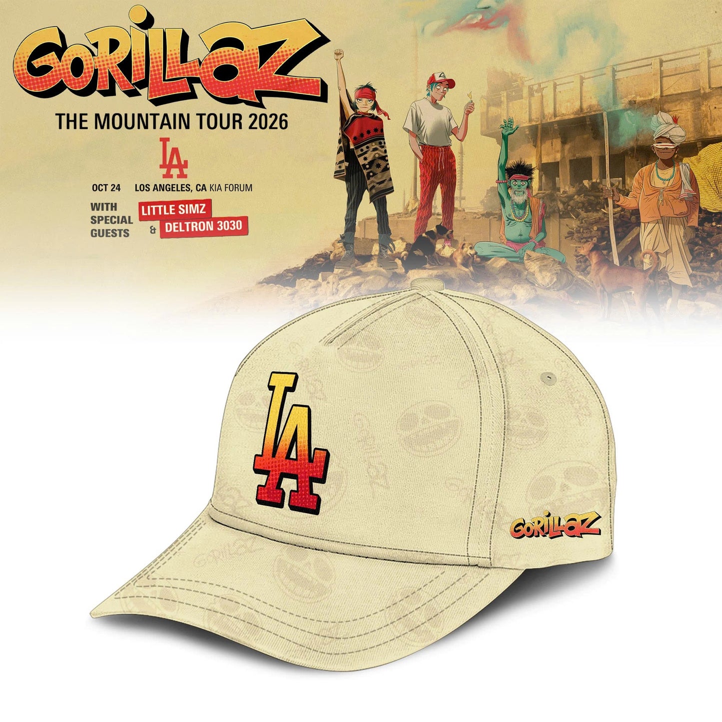 Los Angeles Dodgers x Gorillaz ‘The Mountain Tour 2026’ Limited Edition Jersey