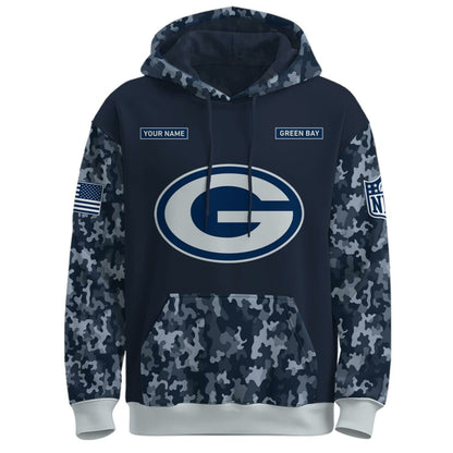 Green Bay Packers Navy 250th Birthday Hoodie Limited Edions