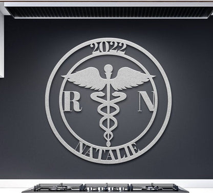 Registered Nurse Metal Sign, Graduation Gift For Nurse, Custom Metal Nurse Sign, Graduate Nurse Gift, Nurse Metal Wall Art, Male Nurse Gift