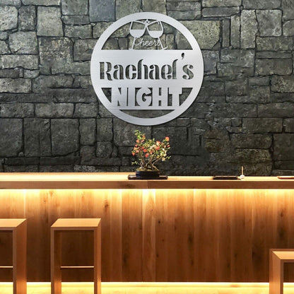 Custom Party Sign, Metal Party Sign, Metal Special Night Sign, Game Night Sign, Custom Family Sign, Custom Game Night Sign, Custom Name Sign