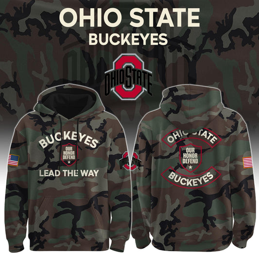 Ohio State Buckeyes Lead The Way� Camo Hoodie “ Limited Edition, Selling Fast!