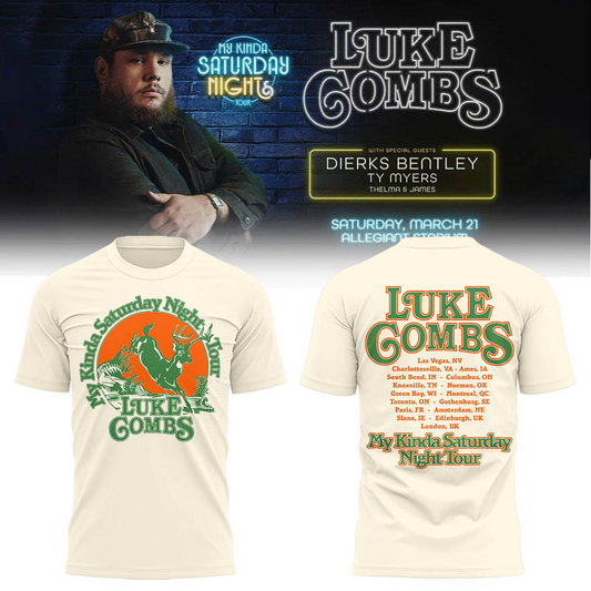 Luke Combs - My Kinda Saturday Night Tour Country Music 2026 T-Shirt