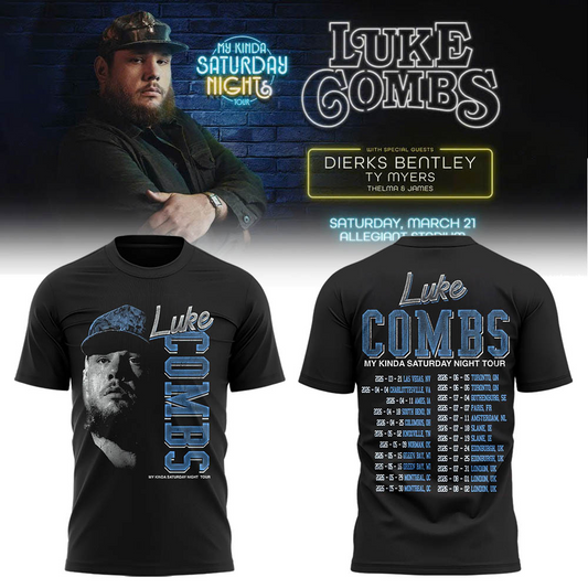 Luke Combs - My Kinda Saturday Night Tour T-Shirt