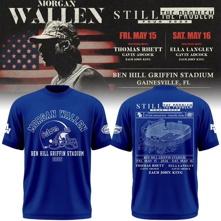 Exclusive Version T-Shirt Signed Morgan Wallen x Florida Gators Football