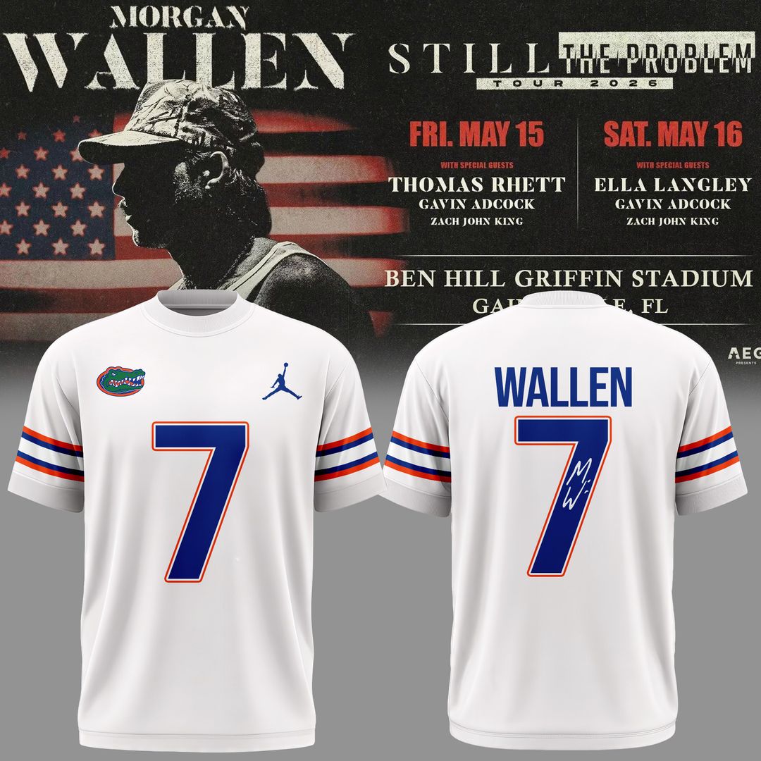 Exclusive Version T-Shirt Signed Morgan Wallen x Florida Gators Football